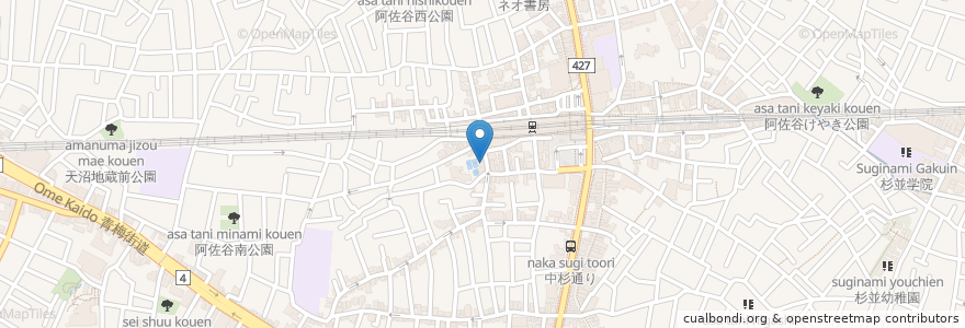 Mapa de ubicacion de 宮崎耳鼻咽喉科 en Japão, Tóquio, 杉並区.