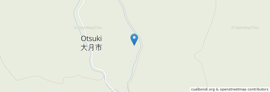 Mapa de ubicacion de 大月市 en Japão, 山梨県, 大月市.