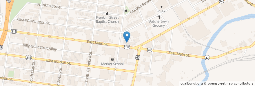Mapa de ubicacion de HI-Five Doughnuts en Estados Unidos De América, Kentucky, Jefferson County, Louisville.