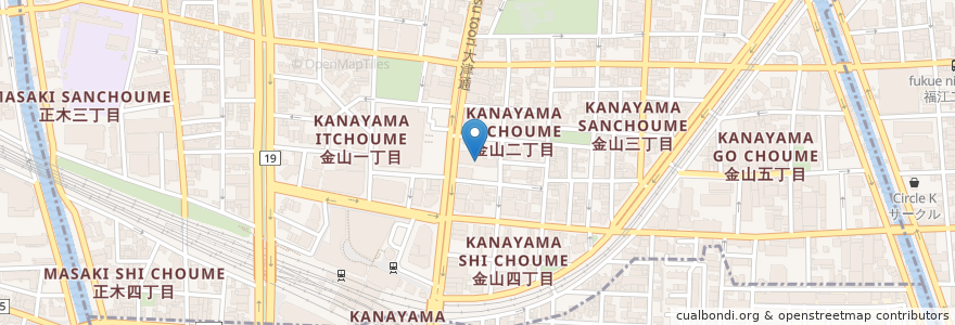 Mapa de ubicacion de Sarao en ژاپن, 愛知県, 名古屋市, 中区.