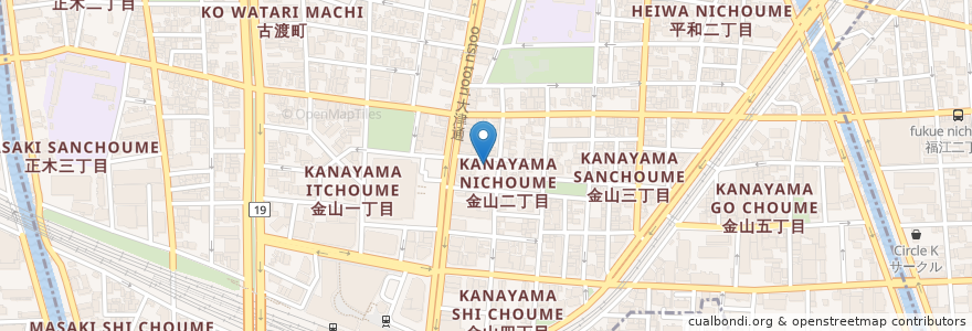 Mapa de ubicacion de あいちビジネス専門学校 en Japon, Préfecture D'Aichi, 名古屋市, 中区.