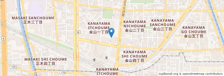 Mapa de ubicacion de la classe en اليابان, 愛知県, 名古屋市, 中区.