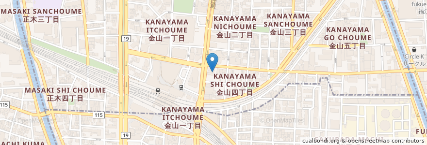 Mapa de ubicacion de 土間土間 en 日本, 愛知県, 名古屋市.