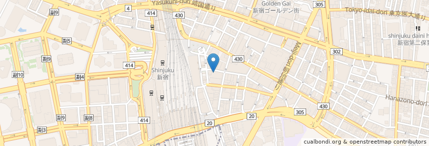 Mapa de ubicacion de 新宿武蔵野館 en 日本, 東京都, 新宿区.