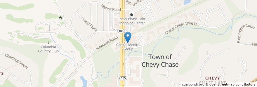 Mapa de ubicacion de Chevy Chase Bank en Amerika Syarikat, Maryland, Montgomery County.
