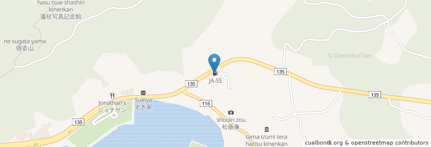 Mapa de ubicacion de JA-SS en Japonya, 静岡県, 下田市.