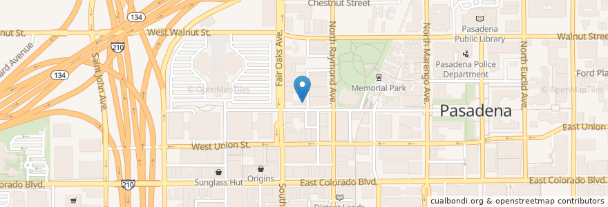 Mapa de ubicacion de BAD Sushi en United States, California, Los Angeles County, Pasadena.