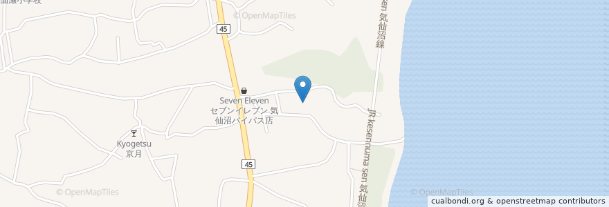 Mapa de ubicacion de 古峯神社 en Japón, Prefectura De Miyagi, 気仙沼市.