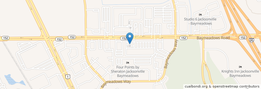 Mapa de ubicacion de McDonald's en Amerika Syarikat, Florida, Duval County, Jacksonville.