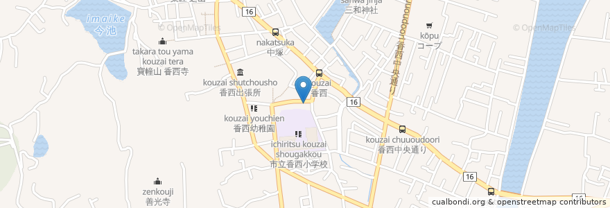 Mapa de ubicacion de 菅原神社 en Japon, Préfecture De Kagawa, 高松市.
