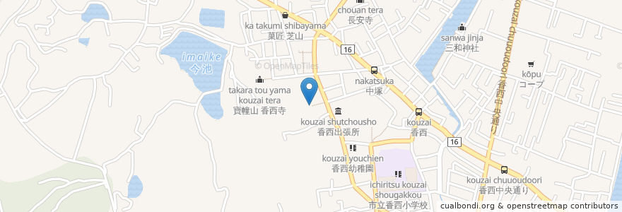 Mapa de ubicacion de 国清寺 en ژاپن, 香川県, 高松市.