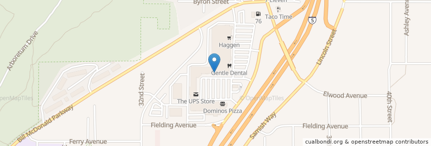 Mapa de ubicacion de Village Veterinary Hospital en アメリカ合衆国, ワシントン州, Whatcom County, Bellingham.