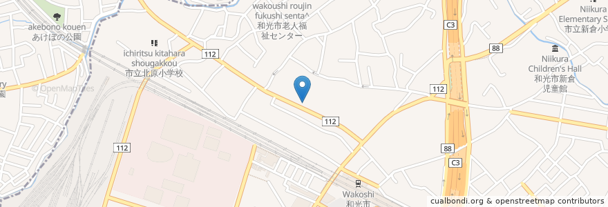 Mapa de ubicacion de ジョナサン en Japão, 埼玉県, 和光市.