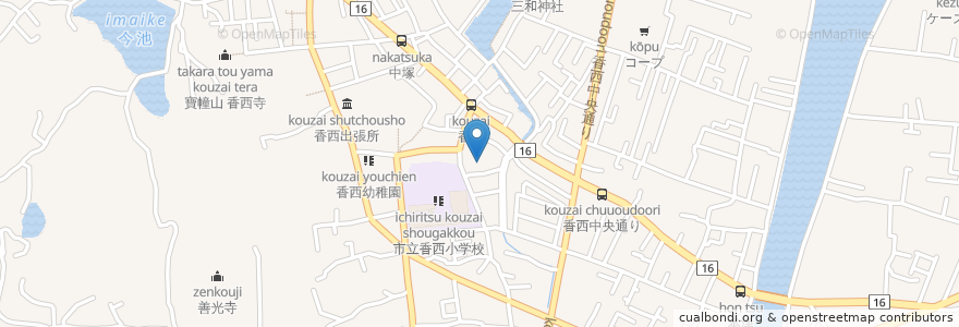 Mapa de ubicacion de 西光寺 en Japan, Kagawa Prefecture, Takamatsu.