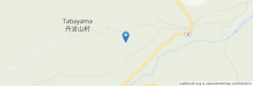 Mapa de ubicacion de 北都留郡 en Giappone, Prefettura Di Yamanashi, 北都留郡, 丹波山村.