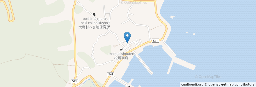 Mapa de ubicacion de 宗像農協大島支店 en 日本, 福冈县, 宗像市.