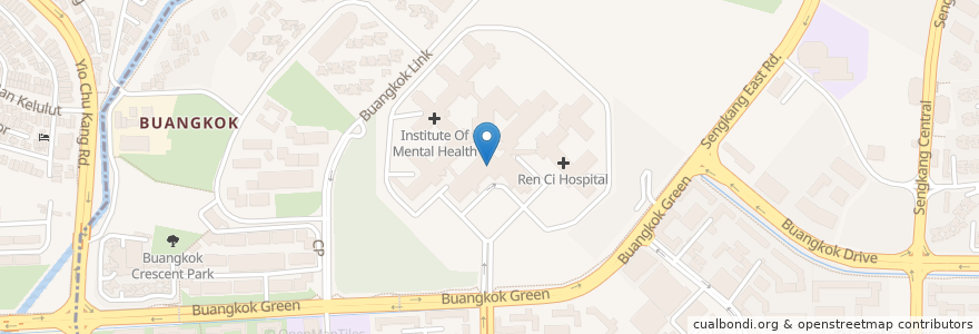 Mapa de ubicacion de Woodbridge Hospital en 싱가포르, Northeast.