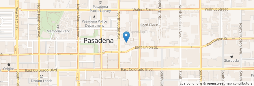 Mapa de ubicacion de Alexander's en Estados Unidos Da América, Califórnia, Los Angeles County, Pasadena.