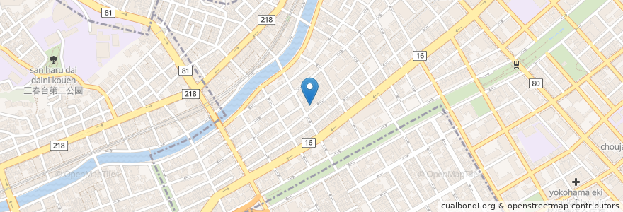 Mapa de ubicacion de 七輪焼肉　安安 en 日本, 神奈川県, 横浜市, 中区.