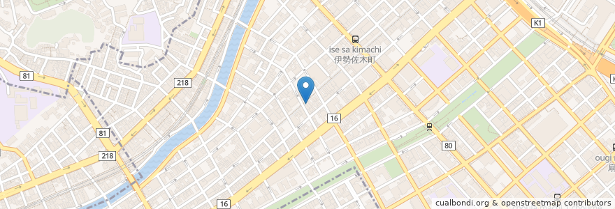 Mapa de ubicacion de キッチンオリジン en 日本, 神奈川県, 横浜市, 中区.