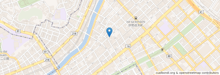 Mapa de ubicacion de インムアロイ en Japón, Prefectura De Kanagawa, Yokohama, Barrio Naka.