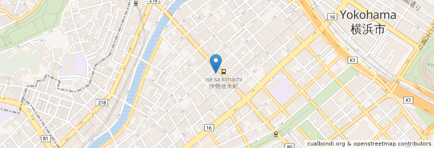 Mapa de ubicacion de 助六寿司 en 日本, 神奈川県, 横浜市, 中区.