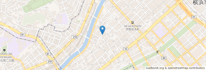 Mapa de ubicacion de ションケオ en 日本, 神奈川県, 横浜市, 中区.