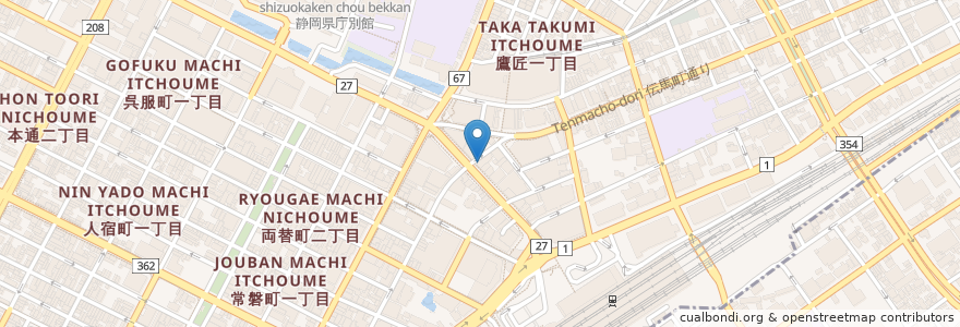 Mapa de ubicacion de 大庄水産 en ژاپن, 静岡県, 静岡市, 葵区.