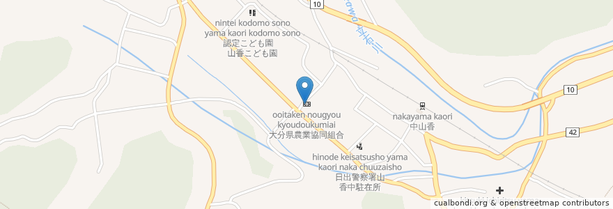 Mapa de ubicacion de 大分県農業協同組合 en 日本, 大分県, 杵築市.