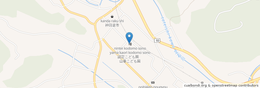 Mapa de ubicacion de 認定こども園　山香こども園 en 日本, 大分県, 杵築市.