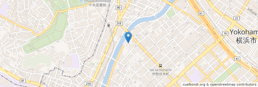 Mapa de ubicacion de 石橋泌尿器科皮フ科クリニック en Japón, Prefectura De Kanagawa, Yokohama, Barrio Naka.