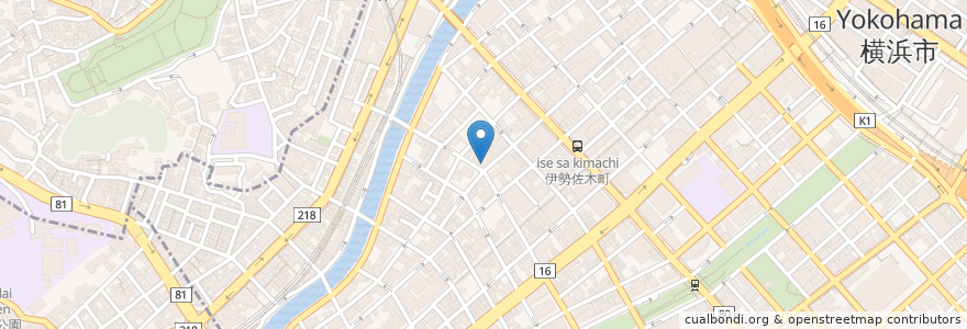 Mapa de ubicacion de ポン吉 en ژاپن, 神奈川県, 横浜市, 中区.