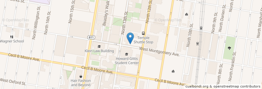 Mapa de ubicacion de Bagel Shop en アメリカ合衆国, ペンシルベニア州, Philadelphia County, フィラデルフィア.