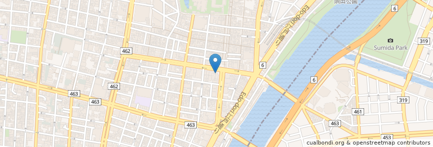 Mapa de ubicacion de 浅草 牛かつ en Giappone, Tokyo, 台東区.