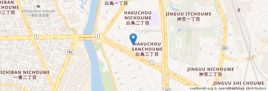 Mapa de ubicacion de 藤江寺 en Japan, Präfektur Aichi, 名古屋市, 熱田区.