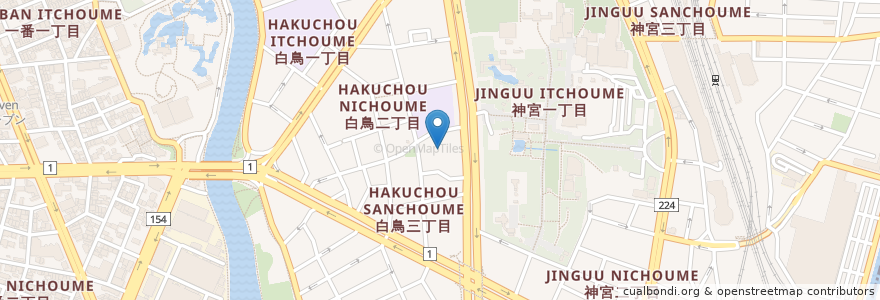 Mapa de ubicacion de 松屋院 en 일본, 아이치현, 나고야 시, 熱田区.