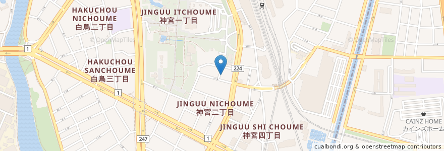 Mapa de ubicacion de 栄立寺 en 日本, 愛知県, 名古屋市, 熱田区.