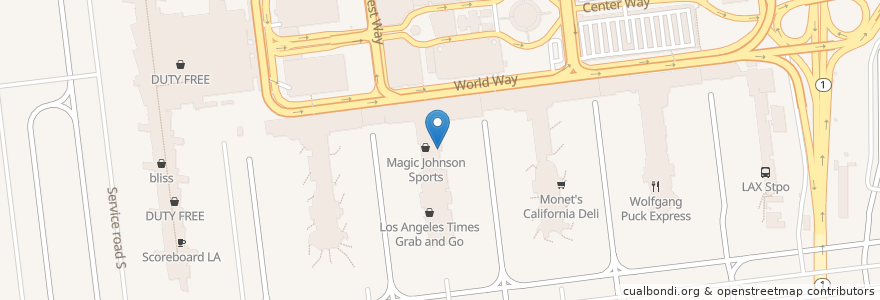 Mapa de ubicacion de Best Buy Express en アメリカ合衆国, カリフォルニア州, Los Angeles County, ロサンゼルス.