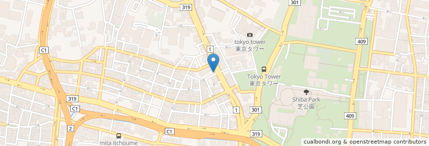 Mapa de ubicacion de Towers en Japon, Tokyo, 港区.