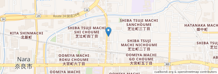 Mapa de ubicacion de 日建学院　奈良校 en ژاپن, 奈良県, 奈良市.