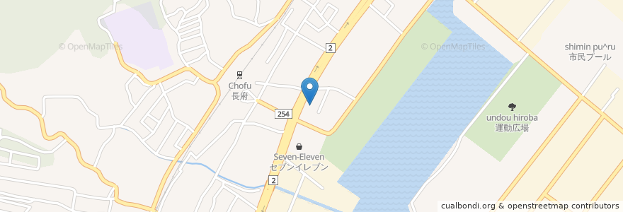Mapa de ubicacion de ジョイフル en 日本, 山口県, 下関市.