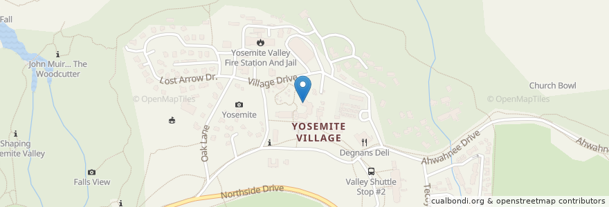 Mapa de ubicacion de Yosemite Theater en アメリカ合衆国, カリフォルニア州, Mariposa County.