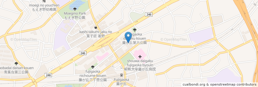Mapa de ubicacion de 松信レディースクリニック en Japan, Kanagawa Prefecture, Yokohama, Aoba Ward.