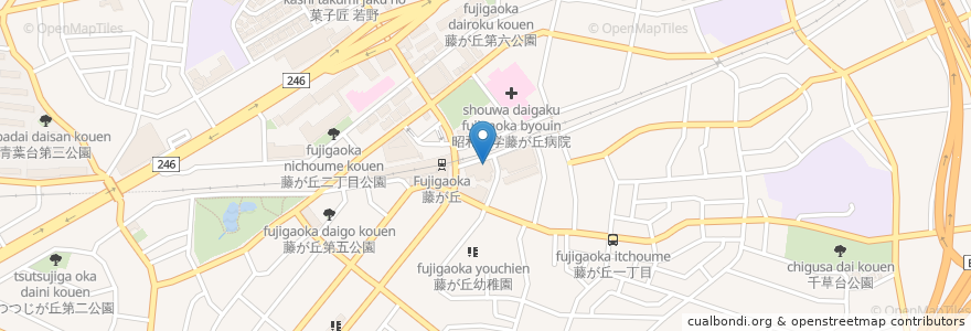 Mapa de ubicacion de 野口歯科医院 en Japón, Prefectura De Kanagawa, Yokohama, 青葉区.