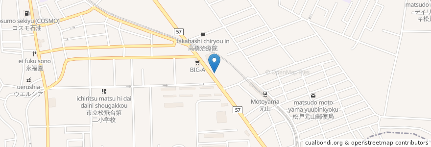 Mapa de ubicacion de 坂井精肉店 松戸元山店 en 일본, 지바현, 松戸市.