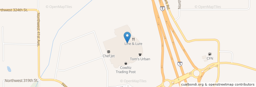 Mapa de ubicacion de Line & Lure en Vereinigte Staaten Von Amerika, Washington, Clark County.