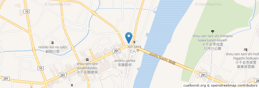Mapa de ubicacion de 割烹 野辺 en Japan, Präfektur Niigata, 小千谷市.