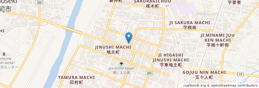 Mapa de ubicacion de 藤たな en Japão, 岩手県, 一関市.