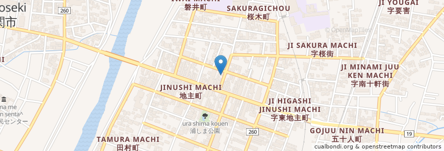 Mapa de ubicacion de 徳兵衛 en 일본, 이와테현, 一関市.
