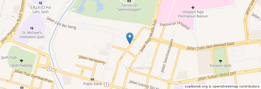 Mapa de ubicacion de Naina Mohamed en Malezya, Perak.